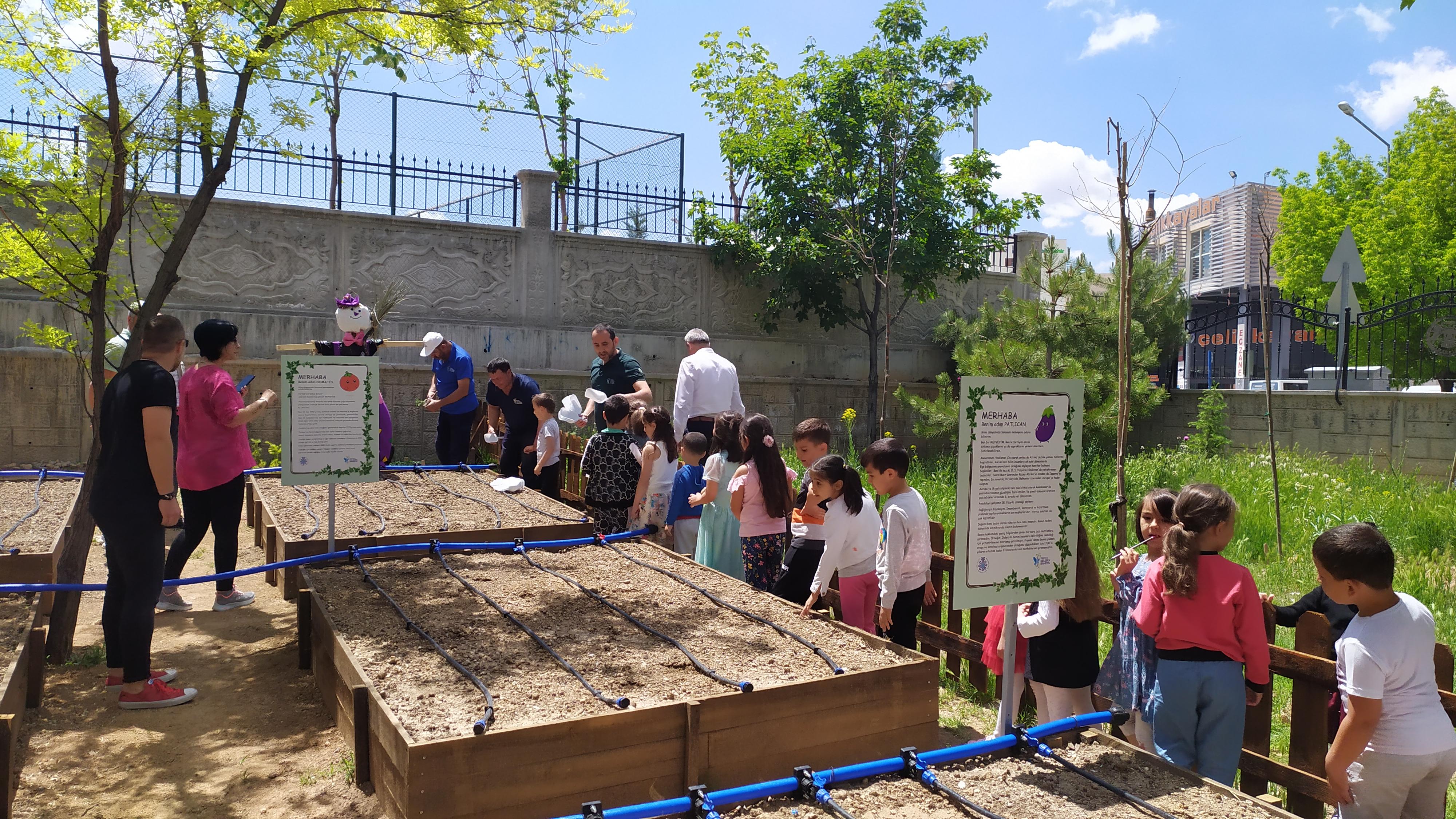 Konya Tropikal Kelebek Bahçesi, 4 okulda Okul Bostanı ve Böcek Evi Projesine başladı